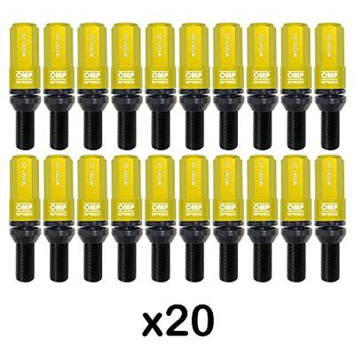 Schroevenkit OMP OMPS09971209 28 mm Geel M12 x 1,25