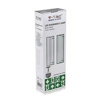 LED Noodverlichting met accu - Wand- en plafondmontage - 3 Watt - 6400K Daglicht wit - IP65 waterdicht - Incl. pictogram met 4 vluchtwegaanduiding stickers - thumbnail