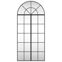 VidaXL Wandspiegel boog 60x130 cm ijzer zwart - thumbnail