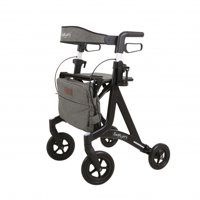 Lichtgewicht rollator Saturn (7,3 kg) | Mat-zwart | Incl. Stokhouder, Fleshouder, Rugband en tas | PR30266-BK | Able2 - thumbnail