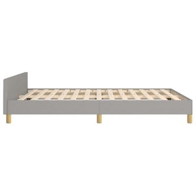 Bedframe met hoofdeinde stof lichtgrijs 140x200 cm Bedframe met hoofdeinde stof lichtgrijs 140x200 cm