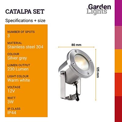 GardenLights Tuinspots 12 voltCatalpa set 3 spots - 4121603