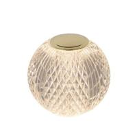 Lucide CINTRA - Oplaadbare Tafellamp - Accu/Batterij - Ø 9 cm - LED 3 StepDim - 1x1,5W 2700K - Transparant - thumbnail