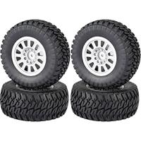 Reely 1:10 Buggy Complete wielen Block-Profiel 12-spaaks Zilver 4 stuk(s) - thumbnail