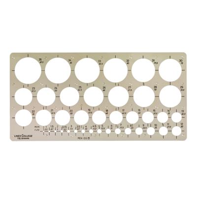 Linex cirkelsjabloon 1 - 35 mm, met 35 cirkels