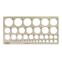 Linex cirkelsjabloon 1 - 35 mm, met 35 cirkels - thumbnail