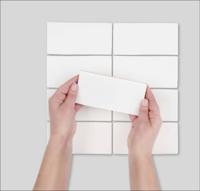 Wandtegel wit Velsa Urban 15x7,5cm milk mat - thumbnail