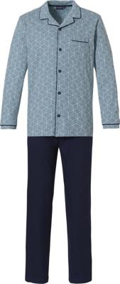 Pastunette heren doorknoop pyjama 3D blokken