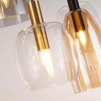 Searchlight 6-lichts hanglampDivine meerdere kleuren glas - 36463-6BK - thumbnail