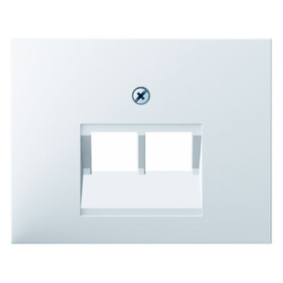 Centraalplaat UAE doos 2 x RJ45 Berker K1 polar wit 14097009