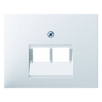 Centraalplaat UAE doos 2 x RJ45 Berker K1 polar wit 14097009 - thumbnail