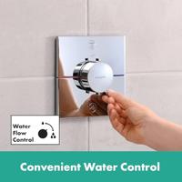 Hansgrohe ShowerSelect Comfort E thermostaat inbouw voor 2 functies met geïntergreerde zekerheidscombinatie volgens EN1717, chroom - thumbnail