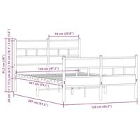 Bedframe met hoofdbord en voetbord zonder matras 120x200 cm - thumbnail