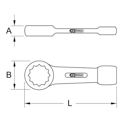 KS Tools 5171950 517.1950 Slagringsleutel Sleutelbreedte (metrisch) 150 mm