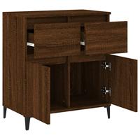 Dressoir 60x35x70 cm bewerkt hout bruineikenkleurig - thumbnail