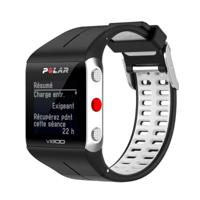 For Polar V800 GPS Smart Watch Two-color Steel Buckle Watch Band(Black+White) - thumbnail