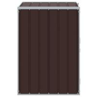 VidaXL Containerberging voor 1 container 72x81x115 cm staal bruin - thumbnail