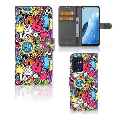 OPPO Find X5 Lite | Reno 7 5G | Wallet Case | met Pasjes | Punk Rock