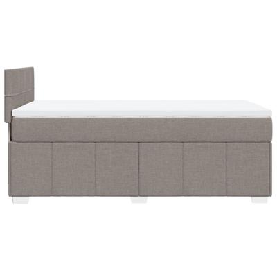 Boxspring met matras stof taupe 100x200 cm