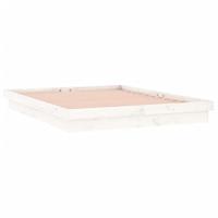 Bedframe LED massief hout wit 120x190 cm - thumbnail