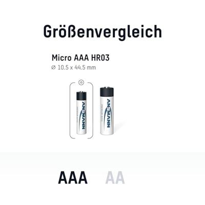 Ansmann Batterijen nimh accu micro aaa 800 mah - 4 stuks