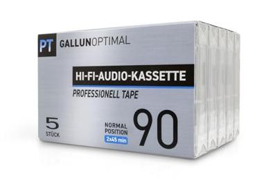 GallunOptimal audiocassettes 5 stuks 90 minuten PT90