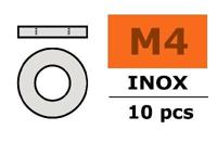 Vlakke sluitring, M4, Inox (10st) - thumbnail