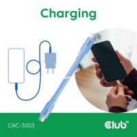 club3D USB-C-kabel USB-C stekker 2.00 m Blauw CAC-3003 - thumbnail