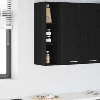 Hangkast Riga Zwart Eiken 20 x 29,5 x 80 cm Bewerkt hout - thumbnail