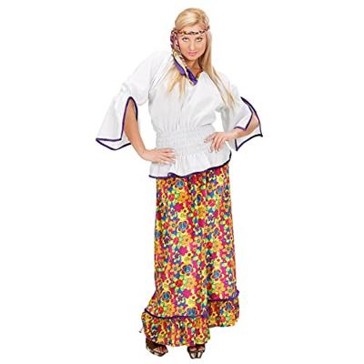 Hippie kostuum fluweel vrouw Andromeda - thumbnail