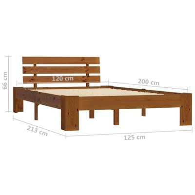 Bedframe massief grenenhout honingbruin 120x200 cm Bedframe massief grenenhout honingbruin 120x200 cm