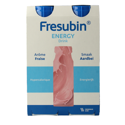 Fresubin Energy drink aardbei 200ml 4 Stuks