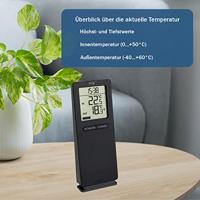 TFA Dostmann Funk-Thermometer LOGOneo 30.3071.01 Draadloze thermometer digitaal Zwart - thumbnail