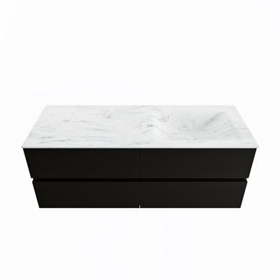 MONDIAZ VICA-DLUX 130cm badmeubel onderkast Urban 4 lades. Inbouw wastafel CLOUD rechts zonder kraangat, kleur Opalo. MONDIAZ VICA-DLUX 130cm badmeubel onderkast Urban 4 lades. Inbouw wastafel CLOUD rechts zonder kraangat, kleur Opalo.