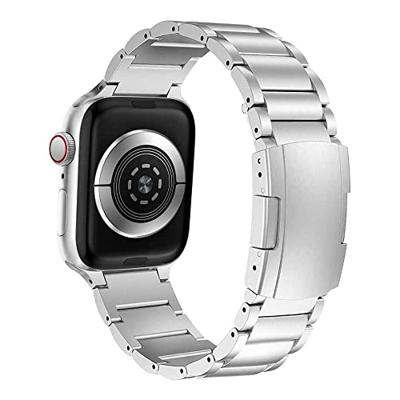 Titanium schakelband - Zilver - Geschikt voor Apple watch 38mm / 40mm / 41mm / 42mm