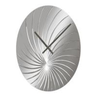 NeXtime klok 8134 swirled, ø43 cm, wall, silver glossy - thumbnail