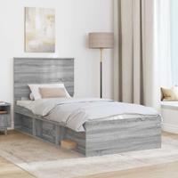 Bedframe Grijs Sonoma 75 x 190 cm Massief grenenhout - thumbnail