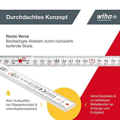 Wiha 41020012 27059 Duimstok 2 m Kunststof