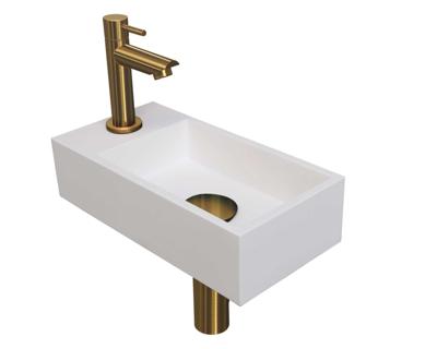 INK Versus Fonteinpack - Polystone - links fonteinkraan - designsifon - afvoerplug - incl bevestiging 1805142