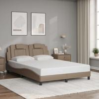 Bedframe met LED-verlichting kunstleer cappuccino 120x200 cm - thumbnail