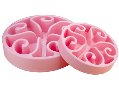 Eat Slow Live Longer Original Voerbak S/M - Ø20,5 cm - Anti schrokbak hond – Slowfeeder hond - Anti-slip – Geschikt voor kleine en middelgrote honden - Roze
