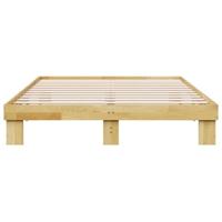 Bedframe zonder matras 135x190 cm massief hout eiken - thumbnail