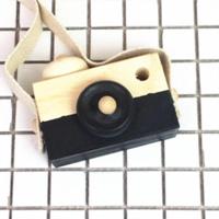 Schattig Nordic opknoping houten camera speelgoed voor kinderen (zwart) - thumbnail
