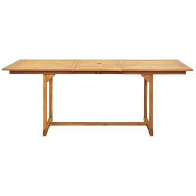 7-delige Tuinset polypropeen en massief hout beige