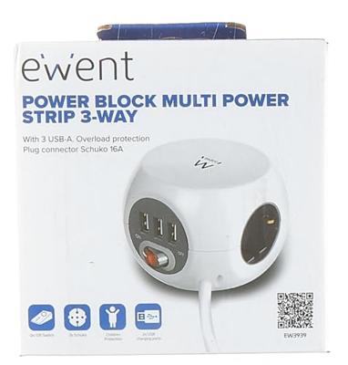 Cube multipluggen Ewent EW3939 USB 5V 2A (1,5 m)