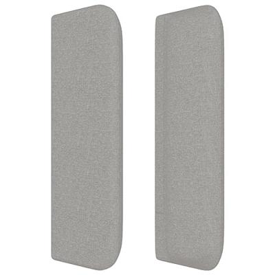 Boxspring met matras stof lichtgrijs 140x190 cm