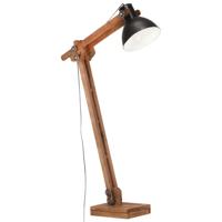 VidaXL Vloerlamp e27 massief mangohout zwart - thumbnail