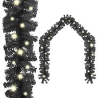 VidaXL Kerstslinger met led-lampjes 20 m zwart - thumbnail