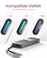 ICY BOX IB-DK4061-CPD Bedraad USB 3.2 Gen 1 (3.1 Gen 1) Type-C Grijs - thumbnail