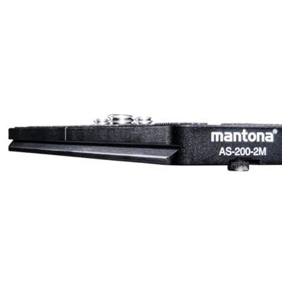 Mantona AS-200-2M Schnellwechselplatte Snelwisselplaat Schroefdraad (buiten)=1/4, 3/8